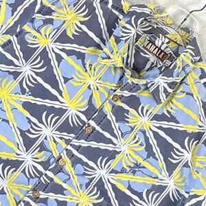 Kahala 1936 Hawaiian Camp Shirt Mens XXL Blue Floral Beach Aloha Tiki Preppy USA